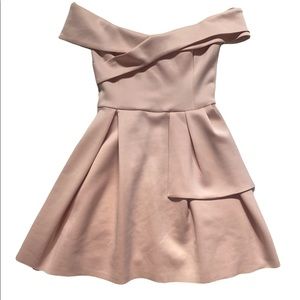 Pink off the shoulder dress